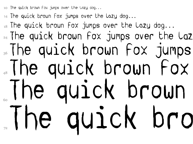 Targa font waterfall